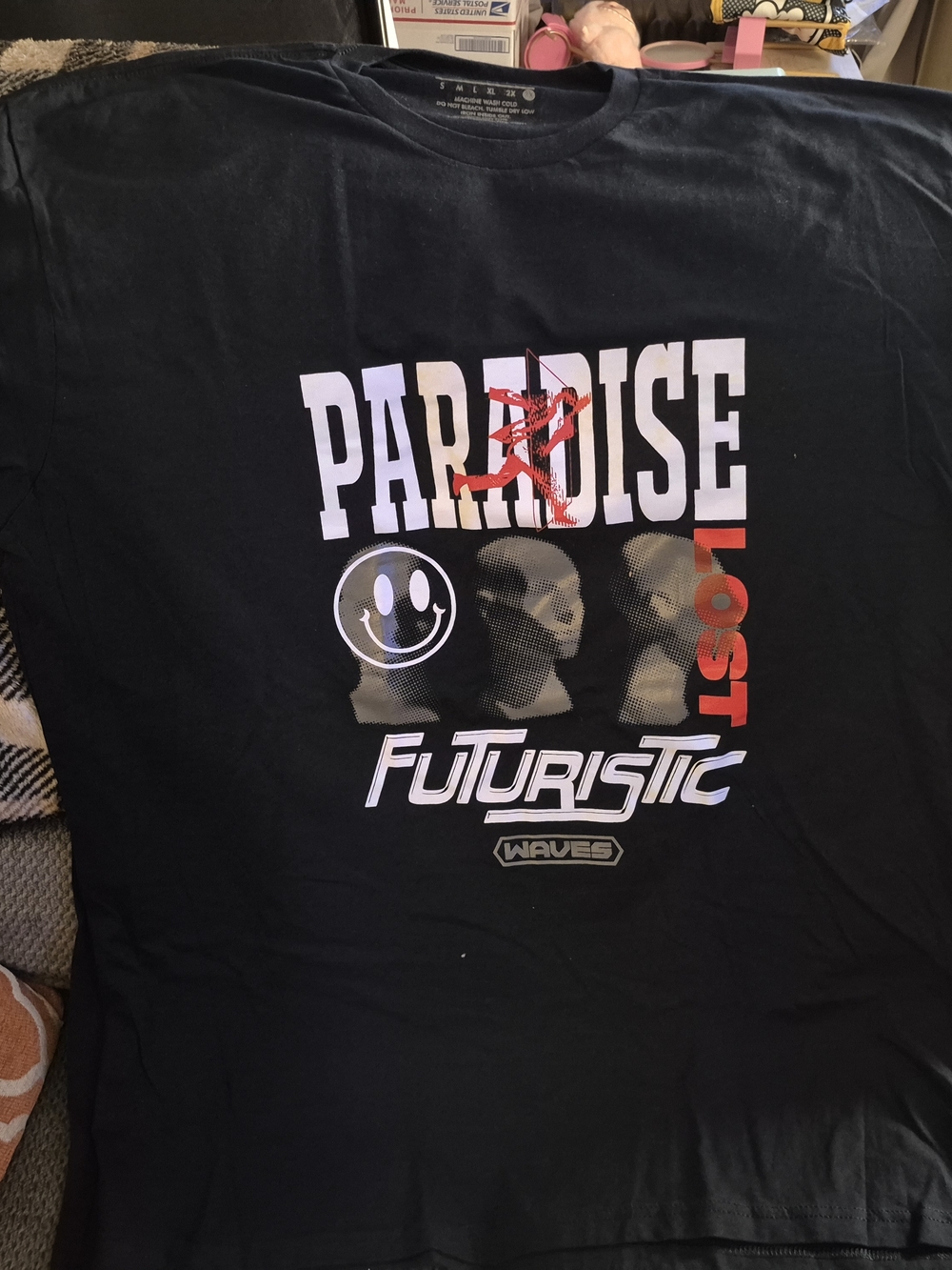 Paradise Lost Black Cotton Men's T-Shirt S-3X Futuristic Graphic Print